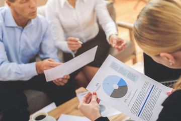 Fototapeta premium Group of businesspeople working in office