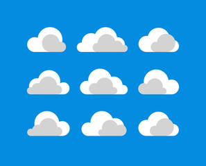 Vector clouds icon set