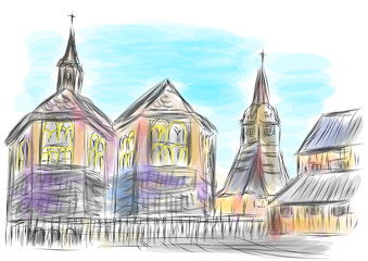 Naklejka premium honfleur