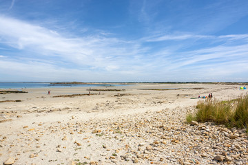 sunny beach in Brittany