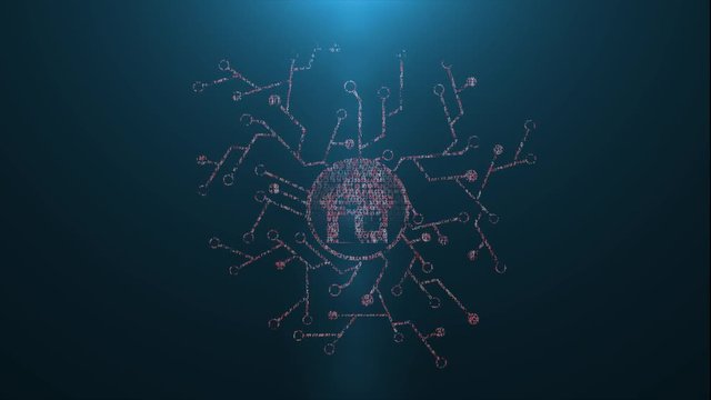 smart home concept of computer code