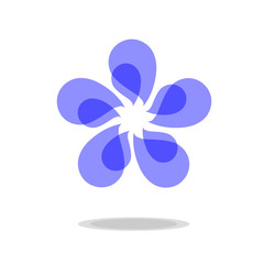 purple flower petals icon transparent vector