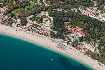 Fototapeta na wymiar aerial view of the Greece coast line