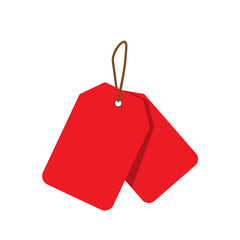 Empty red sale price tags set. Sale tag. Vector illustration.