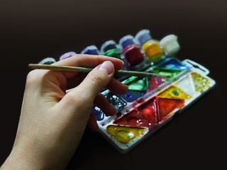 акварельные краски