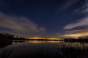 Sternenhimmel &uuml;ber dem W&ouml;lfersheimer See