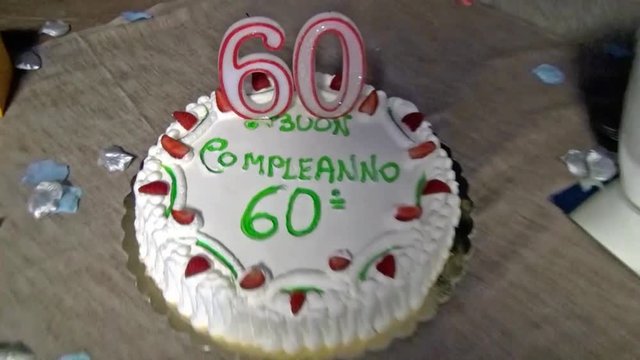 The cake for the sixtieth birthday