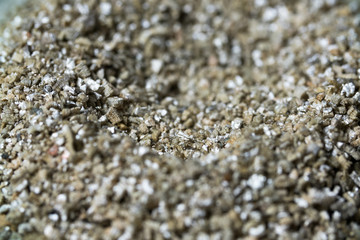 Fototapeta na wymiar Mineral Vermiculite Samples for Production Raw Mineral