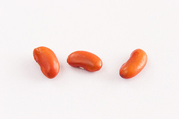 Kidney beans shot against white background