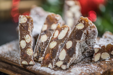 Homemade festive Christmas cake