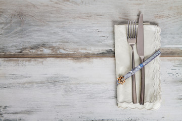 cutlery on the table