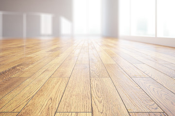 Light wooden floor closeup - 123955427