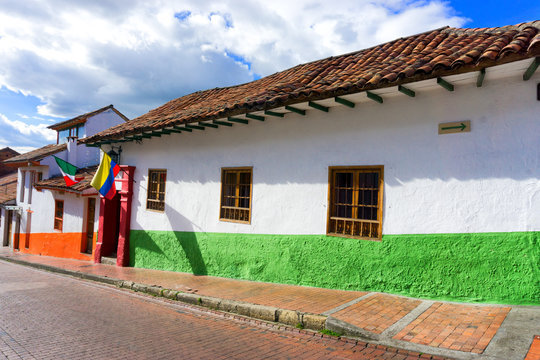 Colonial Street in Bogota, Colombia
