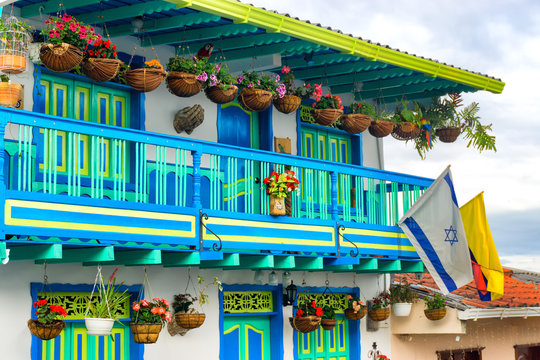Colorful Architecture and Flowers