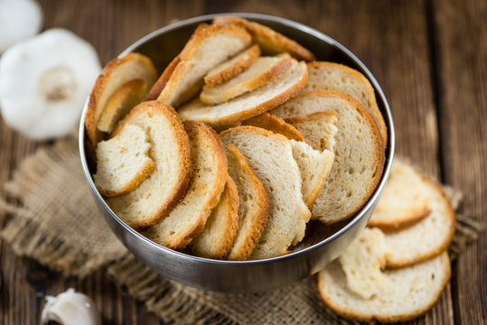 Fresh baked bread chips