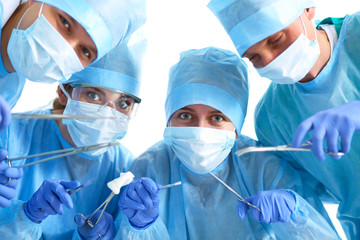 Young surgery team in the operating room