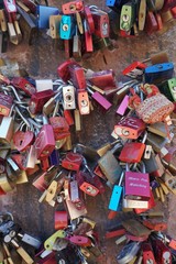 love locks at the Heidelberg love stone