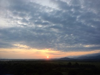 sole tramonto nuvole