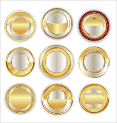 Empty luxury golden labels retro vintage collection 