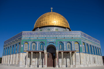 Obraz premium Dome of the rock, israel, jerusalem