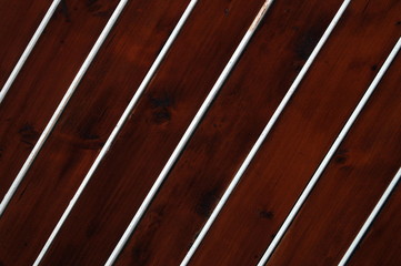 oblique lines on wooden table