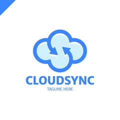 Infinity cloud logo design vector. Cloud letter s logo template.