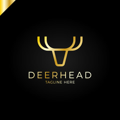 The line logo is minimalist in the form of a deer head with antlers