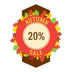 Autumn sale logo badge