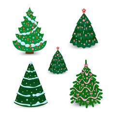 Christmas tree vector.
