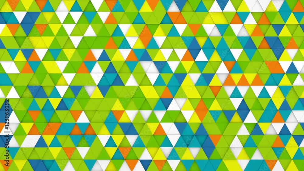 Poster colorful extruded triangles. abstract hipster background with geometric elements. 3d render seamless
