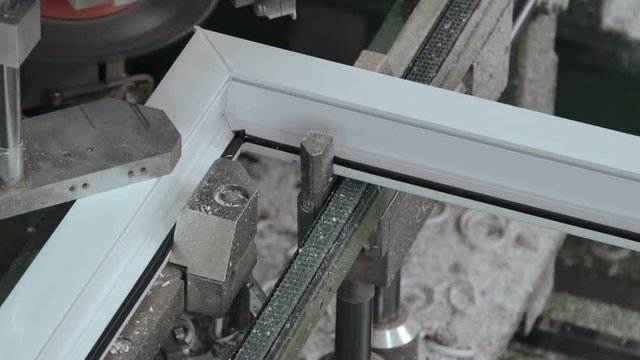 Factory machine productions plastic windows