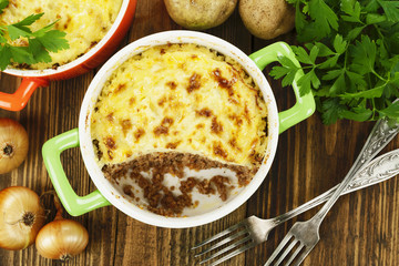 Potato casserole with meat