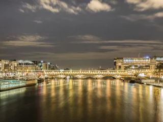 Foto op Plexiglas parisian bridge by night © Christophe