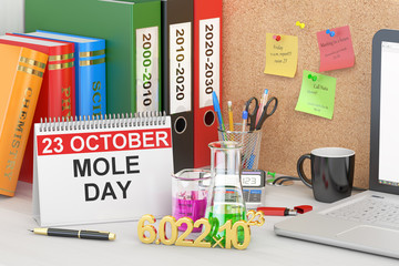 Mole Day concept, 3D rendering