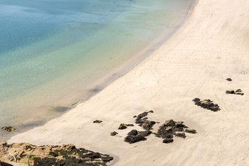 view from above on the sea beach