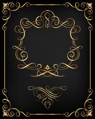 Ornamental Golden Calligraphic Frame
