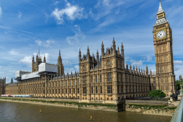 Houses of Parliament, Palace of Westminster,  London, England, Great Britain