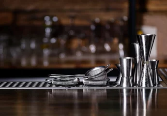 Tischdecke Barman equipment on counter © Africa Studio