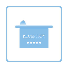 Hotel reception desk icon