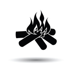 Camping fire  icon