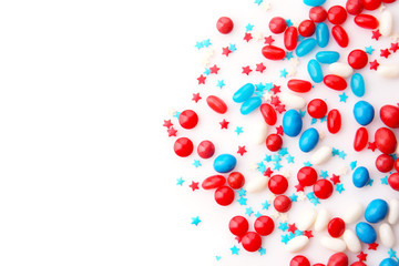 Sweet drops isolated on white