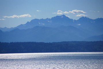 Sunset - Puget Sound and Olympic Mountains