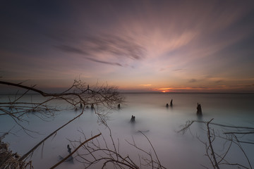 Naklejka premium sunrise and sunsetamazing of the skies 