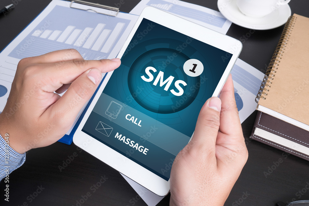 Poster sms messaging communication notification alert reminder sms