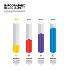 Infographic business report layout design element vector illustration