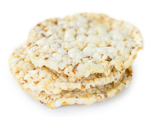 Corn Waffles isolated on white