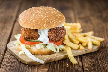 Homemade Falafel Burger