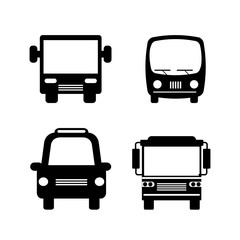 bus service set isolated icons vector illustration design