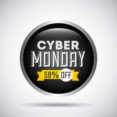 cyber monday sale commerce vector illustration design