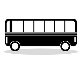 bus vehicle silhouette isolated icon vector illustration design